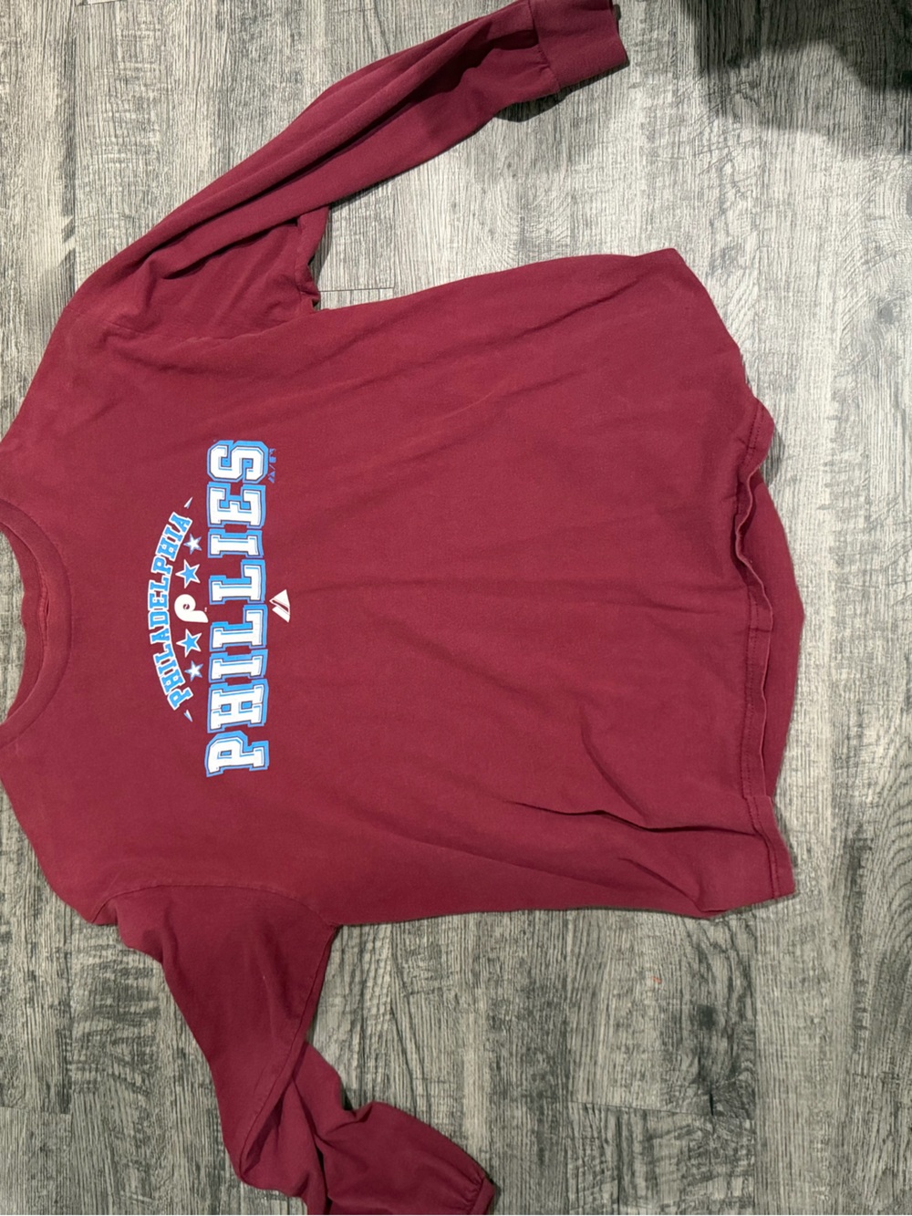 Majestic Philadelphia Phillies Long Sleeve Tee - Maroon